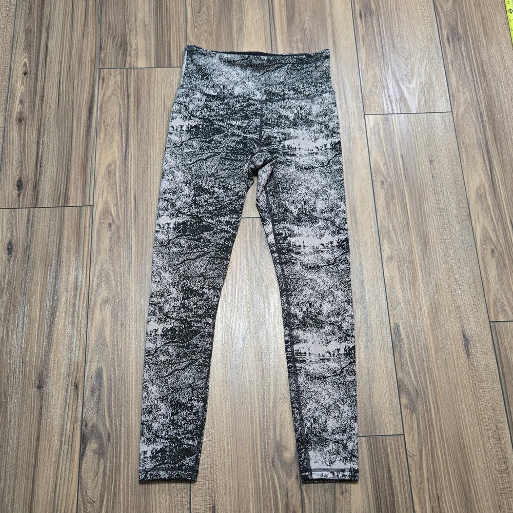 Athleta Elation Glades High Rise 7/8 Leggings Black White Abstract Print Yoga S - Picture 2 of 11